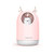 Mini Cool Mist Humidifiers for Bedroom, 300ml Small Humidifier, USB Portable Humidifier for Baby Office Desk Travel Car Home, 7 Color LED Night Light, 2 Mist Modes and Auto Shut-Off, Quiet Operation -Pink-
