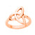 CloseoutWarehouse Rose Gold-Tone Plated Sterling Silver Wicca Triquetra Ring Size 6