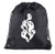 Ghosts Drawstring Bag, Halloween Trick or Treat Bag for Candy, funny Halloween cinch bags - Black CA2500Halloween S15