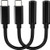 USB C to 3.5mm Headphone Jack Adapter, USB Type C to 3.5mm Adapter Compatible with Pixel 4 3 2 XL, Samsung S10 S9 Plus Note 10, Mate 30 20 Pro and More [2 Pack-