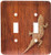 3dRose lsp_73116_2 Tokay Gecko lizard, Striated Wood, Africa Double Toggle Switch