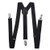 TopTie Unisex Suspenders Solid Color Y-Back Clip Suspender - 1 Inch Wide-Black