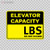 Decal Stickers Elevator Capacity- Lbs. Do Not Exceed Motorbike Boat 7 X 5.34 in.