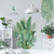 Banana Leaf Tropical Plants Wall Stickers, HOLENGS Green Nature Palm Tree Wall Decals, Hanging Vine Deer Wall Decor for Home Bedroom Living Room Classroom Office Decoration