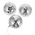 NUOBESTY 3pcs Mirror Disco Ball Reflective Glass Mirror Ball Silver Hanging Disco Ball Cake Topper Tree Ornament for Party Home Decorations 8CM