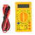 Voltage Current Resistance Tester Multimeter Digital Multimeter, Electrical Tester Digital with LCD Display Household for Laboratory-yellow-