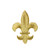 Large - Gold - Fleur De Lis - Iron on Embroidered Patch Applique
