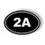 2A Oval Second Amendment Gun Rights - Magnet for Car Fridge Locker - 3"