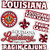 University of Louisiana Lafayette Sticker Vinyl Decal Laptop Water Bottle Car Scrapbook -Type 2 Sheet-