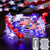 Star with American Flag String Lights for 4th of July, 16Ft 40 LED Red White and Blue Battery Operated String Lights for Independence Day Memorial Day Patriotic Decoration