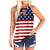 HULKAY Women's Summer American Flag Tank Tops 4th of July Sleeveless USA Flag Shirts Casual Loose Patriotic T Shirts Vest Blue