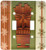 3dRose lsp_77490_2 Wood grain Tropical Tiki Mask Double Toggle Switch Multicolored