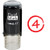 Grade Score 4 - ExcelMark Self-Inking Round Teacher Stamp - Red Ink