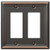 Double GFCI Decora Rocker Wall Switch Plate Outlet Cover - Oil Rubbed Bronze