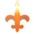 blinkee LED Acrylic Fleur De Lis Necklace Amber by