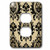 3dRose lsp_60567_6 Vintage Black N Gold Damask Pattern 2 Plug Outlet Cover