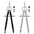 weibo 2 Pc Professional Compass for Geometry with Lock and Extra Lead Refills, Makes 7.5 Inch Circle, Math Compass, Drawing Compass, Metal Precision Bow Compass Math, for Drafting, School, Woodworking