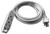 QVS 3-Outlet 3-Prong Extension Cord - 10' Computer Power Cable, White -PC3PX-10WH-