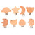 TOYANDONA 8pcs Wood Pacifier Clips Suspender Clips Baby Pacifier Clasp for Making Pacifier Holders Bib Clips Toy Holder