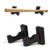 Untimaty Baseball Bat Rack Display Case Holder Wall Mount Horizontal Rack Brackets Hanger?Solid Wood Baseball Bat Brackets Hanger Hidden Screws for Softball Hockey Stick Baseball -Black-