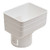 Universal Downspout to Drain Pipe Tile Adapter -White, 3x4x3-