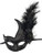 Women's Feather Masquerade Mask Venetian Halloween Mardi Gras Costumes Party Ball Prom Mask -ZA Black-