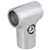 Walmine 25mm Shelf Display Scaffold Tube Connector Aluminum Tee Pipe Fitting Silver