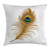 Ambesonne Peacock Throw Pillow Cushion Cover, Exotic Alluring Bird Feather Magical Wild Nature Decorative Image Print, Decorative Square Accent Pillow Case, 20 X 20 Inches, Mustard Green Navy