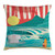 Ambesonne Hawaiian Throw Pillow Cushion Cover, Hawaii Sandy Coastline Sunny Day Surfboard Tropics Famous Honeymoon Destination, Decorative Square Accent Pillow Case, 20 X 20 Inches, Sand Teal