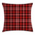 Ambesonne Plaid Throw Pillow Cushion Cover, Nostalgic Striped Pattern from British Country with Constrasting Colors, Decorative Square Accent Pillow Case, 20 X 20 Inches, Scarlet Black White