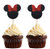 Minnie Mouse Inspired Cupcake Toppers Baby Shower Girl Birthday Party Supply - 24 Counts