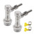 Ball Lock Disconnect Gas -2Pcs-, Ball Lock Gas Check Valve Disconnect 1/4 MFL with 5/16" Swivel Nuts and Hose Clamps for Cornelius Keg Homebrewing by PERA