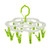 Bobrv Clothes Hangers with 16 Clips, Sock Underwear Baby Clothes Hanger, Hanging Drying Rack, Plastic Laundry Clip and Drip Drying Hanger, Clothespin Rack Laundry Drying Rack, for Towel, Hat, Scarf