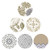 Coasters for Drinks Absorbent with Holder Set of 6, Coaster set Farmhouse Style with Metal Holder, Marble Ceramic Drink Coaster for Tabletop Protection Bar Table Housewarming Gift -Warm family-