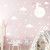 Moon Star Wall Decals Cartoon Rabbit Wall Stickers Cute Bunny Moon Stars Clouds Wall Decal for Girls Bedroom Kids Room Nursery Decor