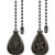 glusess 2Pcs Bronze Ceiling Fan Pull Chain Set Decorative Fan Pull Chain Pendant Extension Lighting  and  Fan Beaded Ball Fan Pull