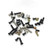 Full Set Screw Sets Replacement for Nintendo 3DS Game Console Back Shell  and  Motherboard Screws Set