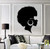 Melissalove African Hairstyle Black Lady Wall Decor Stickers Vinyl Wall Decal Beauty Salon Murals SA249 (Black)