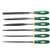 File Needle File Set Mini Diamond Files with Flat Square Triangular Round Half-Round Flat Warding Shape for Wood Metal Green 6PCS