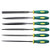 File Needle File Set Mini Diamond Files with Flat Square Triangular Round Half-Round Flat Warding Shape for Wood Metal Green 6PCS