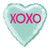 Unique Industries 54456 18" Foil XOXO Teal Heart Balloon