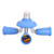 Kamas 3 in 1 E27 to E27 Bulb Holder Lamp Base Socket Splitter Adjustable led Light Bulb Adapter Holder - -Color: Blue-