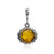 Ian and Valeri Co. Amber Sterling Silver Victorian Style Round Pendant