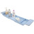 BlueSpace Bathtub Tray Caddy Plastic Shower Organizer Trays with Extending Sides Bath Kitchen Shelf, Blue