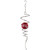 Kpbel Yard Decor Gazing Ball Spiral Tail Wind Spinner Stainless Steel Decorative Wind Spinner with Hanging Swivel Hook for Indoor Outdoor Decoration-Red-
