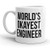 Worlds Okayest Engineer Funny Scientific Mechanical Ceramic Coffee Drinking Mug 11oz Cup