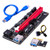 PCI-E Riser Card, PCI Express 1X to 16X Adapter -6pin /SATA-, 60cm USB 3.0 Cable, 4 Solid Capacitors for GPU Mining Riser Adapter Card