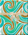 Sea Aqua Beach Teal Gold White Costal Stripe Beach Sea Gift Wrap Wrapping Paper-12ft Folded Sheet w.10Gift Tags