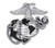 Elektroplate Marines Premium Anchor Black Chrome Auto Emblem