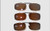 Solar Shield 3 Pairs Clip-on Polarized Sunglasses Size 50 Rec 15 Brown Full Frame